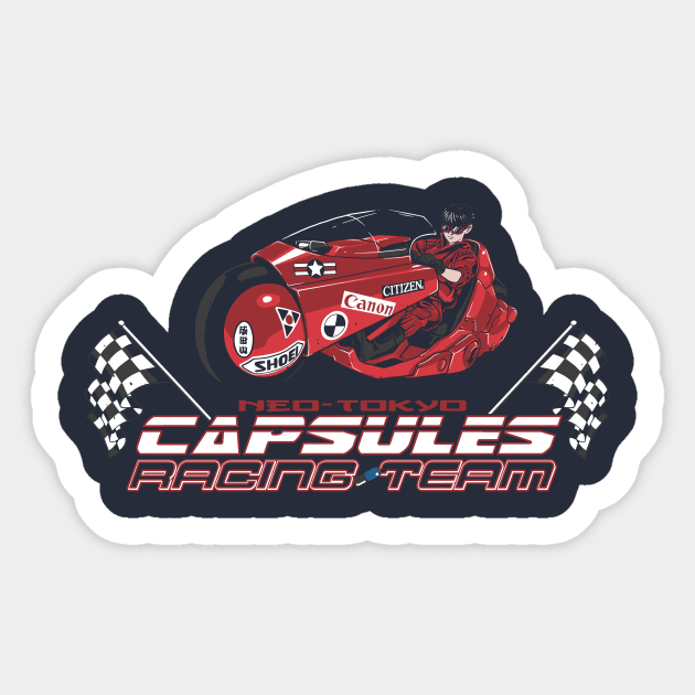 Capsules Racing Sticker by spacemonkeydr